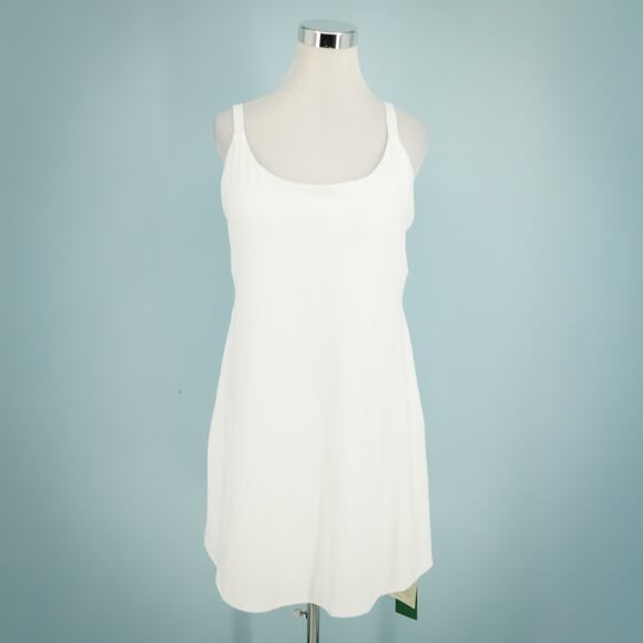 Halara Size XL White Softlyzero Plush Backless Easy Peezy Active Knit Dress NEW - Picture 1 of 6